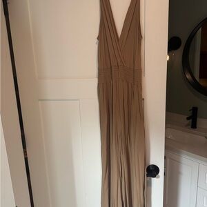 Final Touch Neutral Taupe Slip with Black Brand Tag